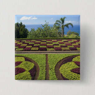 Portugal, Madeira Island, Funchal. Botanical 15 Cm Square Badge