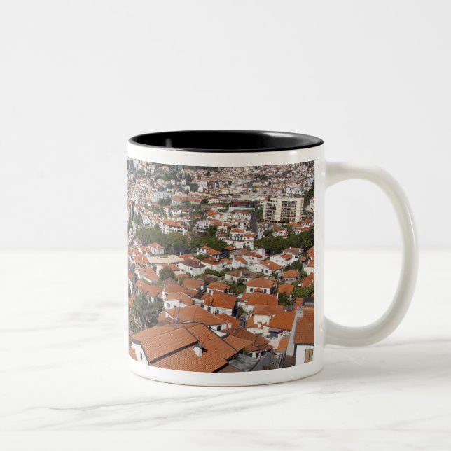 Portugal, Madeira Island, Funchal. Cable car Two-Tone Coffee Mug (Right)