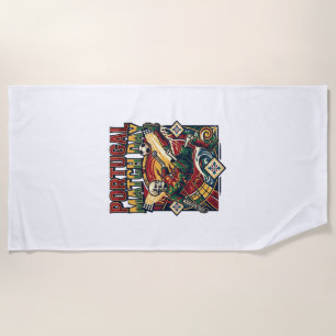 Portugal Match Day Skeleton Striker Nations Countr Beach Towel