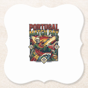 Portugal Match Day Skeleton Striker Nations Countr Paper Coaster