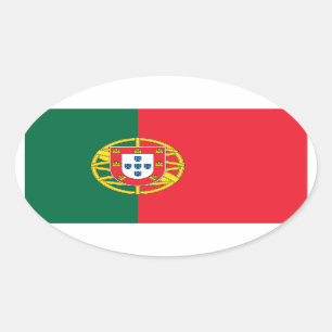 Portugal National Flag Oval Sticker