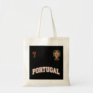 Portugal  Number 7 (+BACK) Soccer Team Sports Tee  Tote Bag
