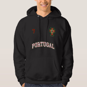 Portugal  Number 7 Soccer Team Sports Portuguese F Hoodie