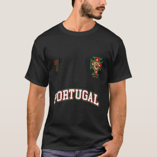 Portugal Number 7 Soccer Team Sports Portuguese Fl T-Shirt