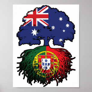 Portugal Portuguese Australian Australia Tree Root Poster
