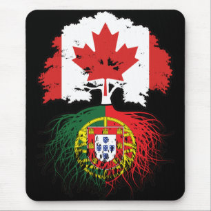 Portugal Portuguese Canadian Canada Tree Roots Mouse Pad