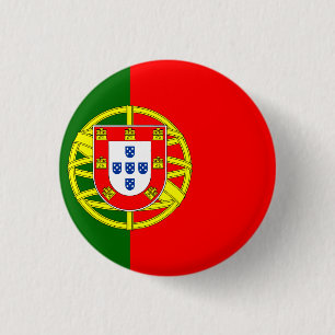 Portugal (Portuguese) Flag 3 Cm Round Badge