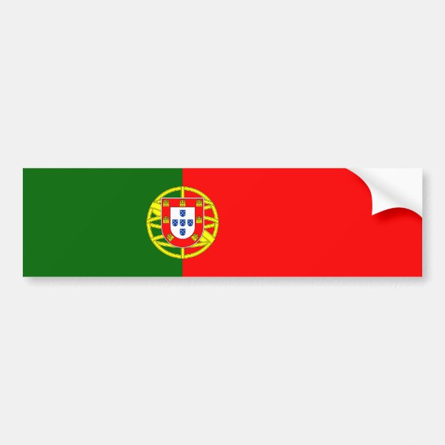 Portugal/Portuguese Flag Bumper Sticker (Front)