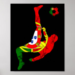 Portugal Portuguese Flag Futebol Portuguese Soccer Poster