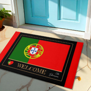 Portugal & Portuguese Flag house /sports Welcome Doormat