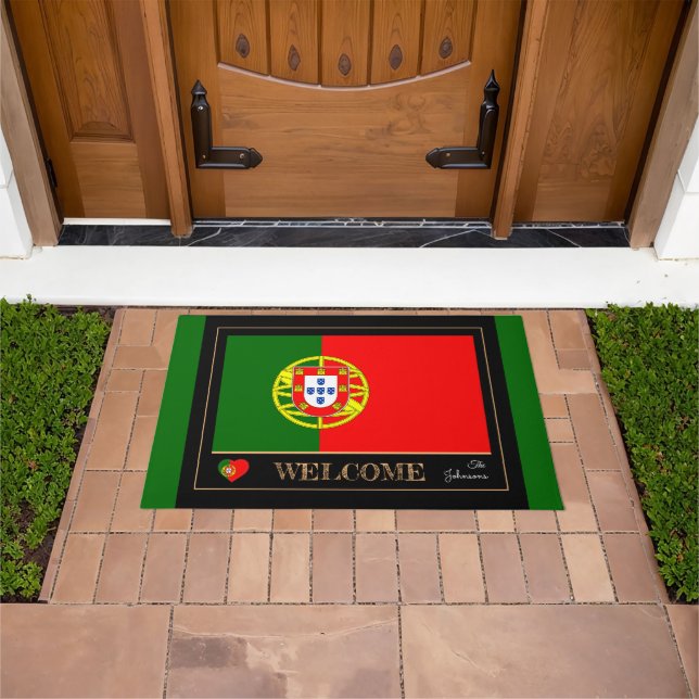 Portugal & Portuguese Flag house /sports Welcome Doormat (Outdoor)