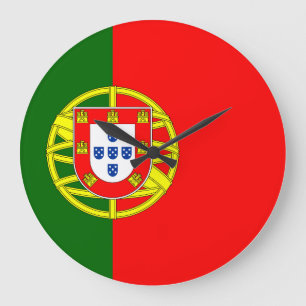 Portugal (Portuguese) Flag Large Clock