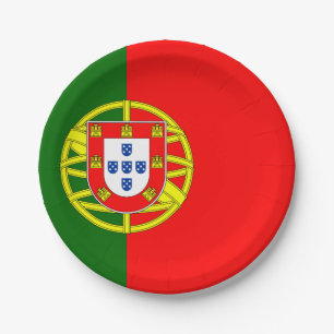 Portugal (Portuguese) Flag Paper Plate