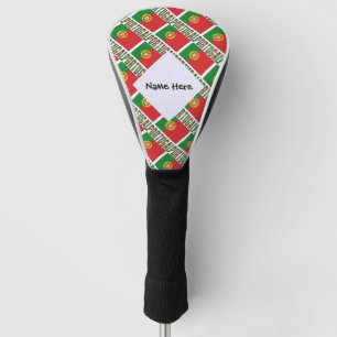 Portugal Portuguese Flag Tiled Personalised  Golf Head Cover
