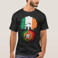 Portugal Portuguese Irish Ireland Tree Roots Flag