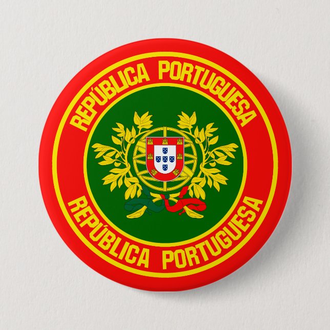 Portugal Round Emblem 7.5 Cm Round Badge (Front)