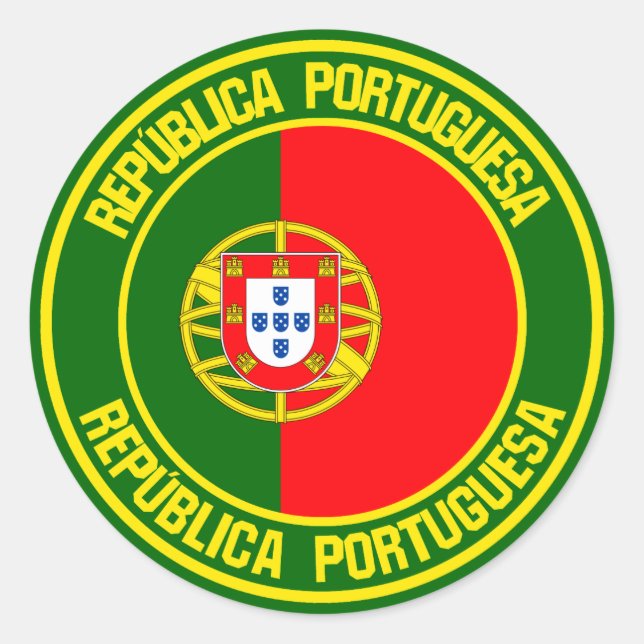 Portugal Round Emblem Classic Round Sticker (Front)