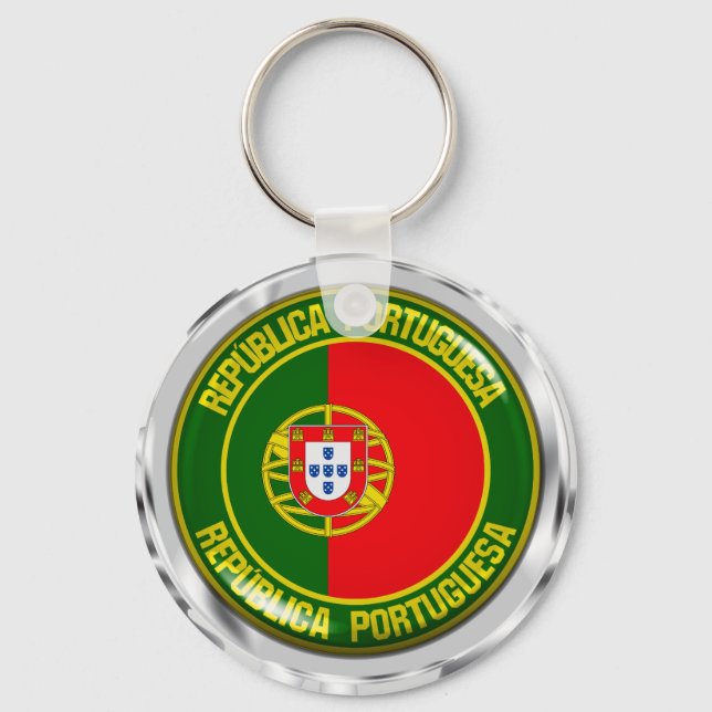 Portugal Round Emblem Key Ring (Front)