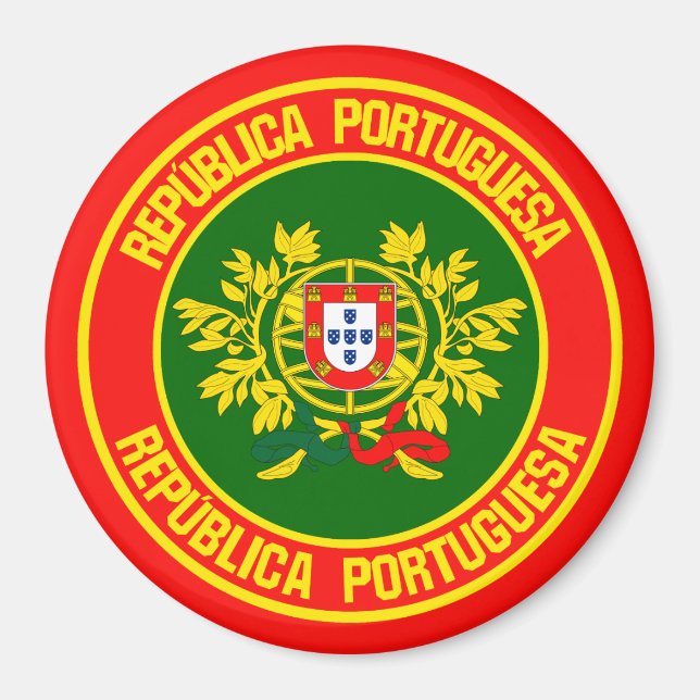 Portugal Round Emblem Magnet (Front)