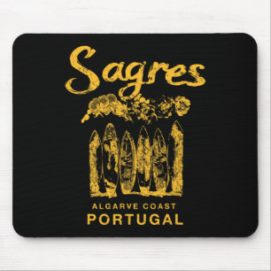 Portugal Sagres Surfing Retro  Mouse Pad