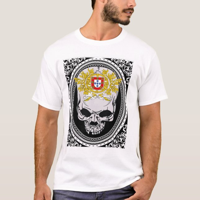 Portugal Skull Shield T-Shirt (Front)