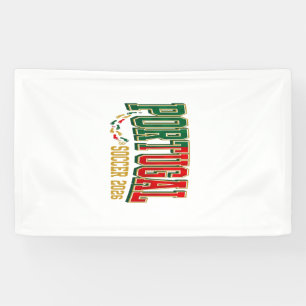 Portugal Soccer 2026 Soccer Bold Country Typograph Banner