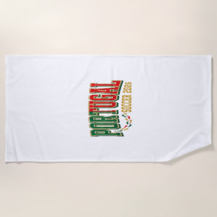 Portugal Soccer 2026 Soccer Bold Country Typograph Beach Towel