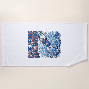 Portugal Soccer 2026 Soccer Bold Country Typograph Beach Towel