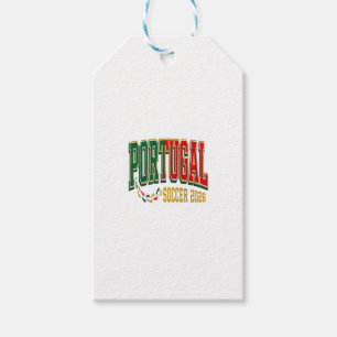 Portugal Soccer 2026 Soccer Bold Country Typograph Gift Tags