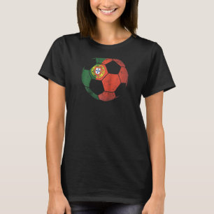 Portugal Soccer Ball Flag Jersey  Portuguese Footb T-Shirt