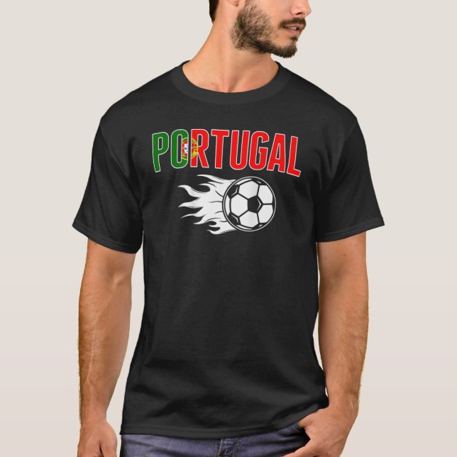 Portugal Soccer Fans Jersey Portuguese Flag Footba T-Shirt (Front)