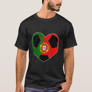 Portugal Soccer heart flag Ball Flag 2022 for foot T-Shirt