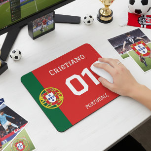 Portugal Soccer Legend Custom Name Desk Mat Mouse Pad