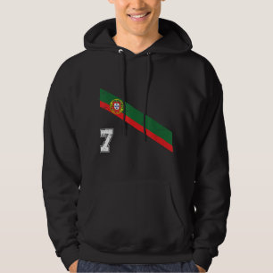 Portugal Soccer Number 7 Portugese Football Sports Hoodie