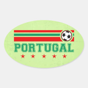 Portugal Soccer Oval Sticker