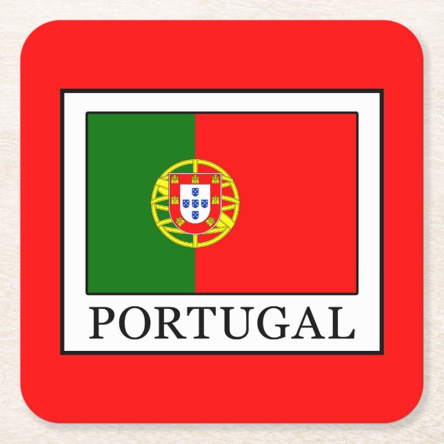 Portugal Square Paper Coaster (Front)