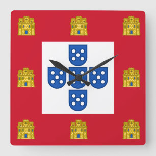 Portugal  square wall clock