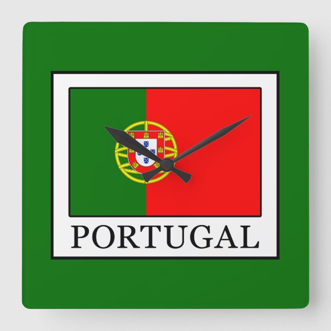 Portugal Square Wall Clock (Front)