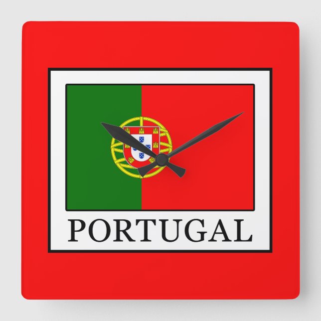 Portugal Square Wall Clock (Front)