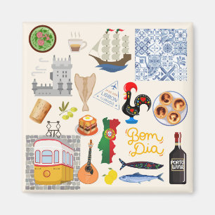  Portugal Symbols Travel Lovers Magnet