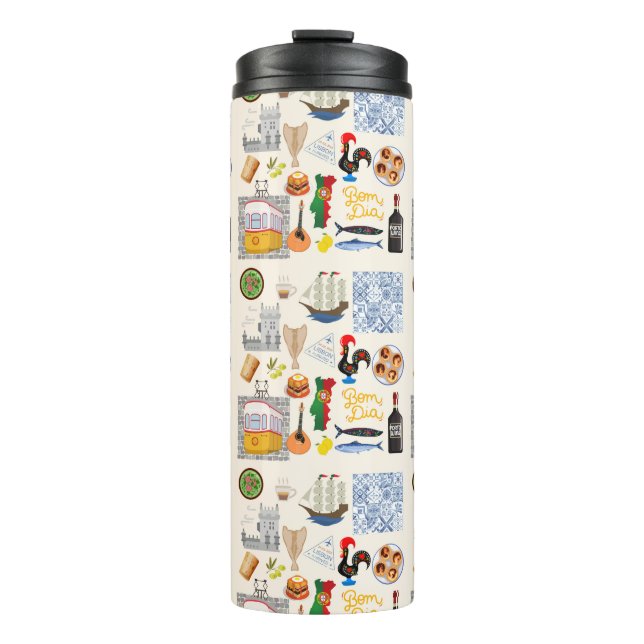 Portugal Symbols Travel Lovers Thermal Tumbler (Front)