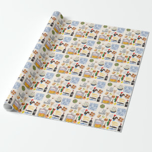 Portugal Symbols Travel Lovers Wrapping Paper