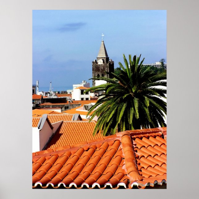 (PORTUGAL) Terracotta Rooftops Poster (Front)
