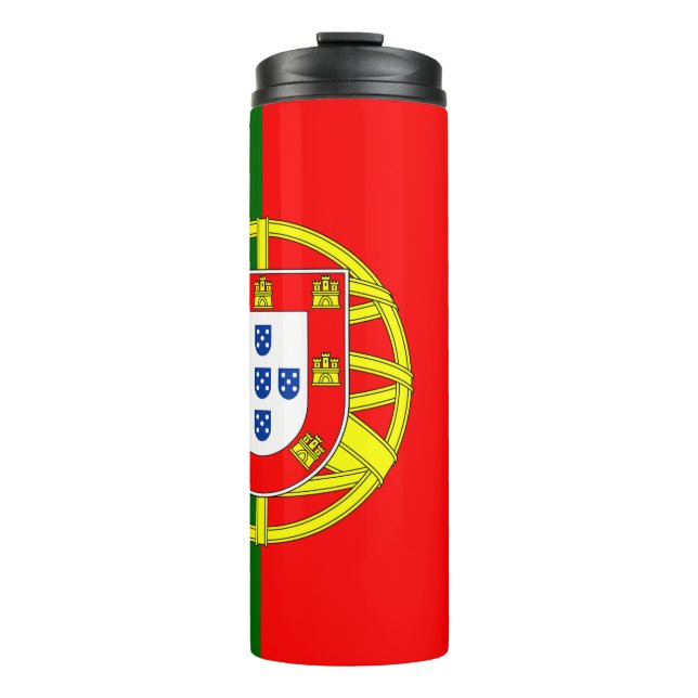 Portugal Travel Mug, patriotic Portuguese Flag Thermal Tumbler (Front)