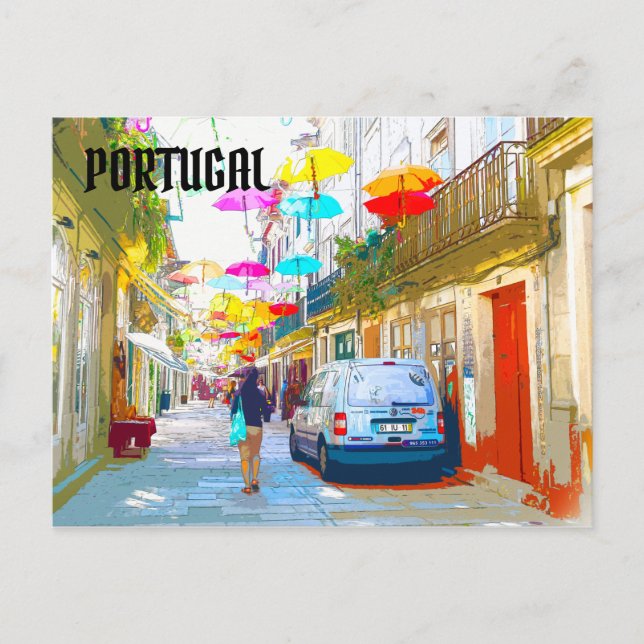 Portugal Umbrella Festival Postcard (Front)