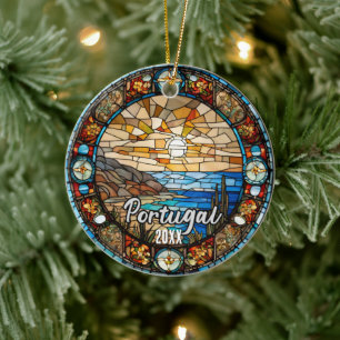 Portugal Vacation Souvenir  Ceramic Ornament