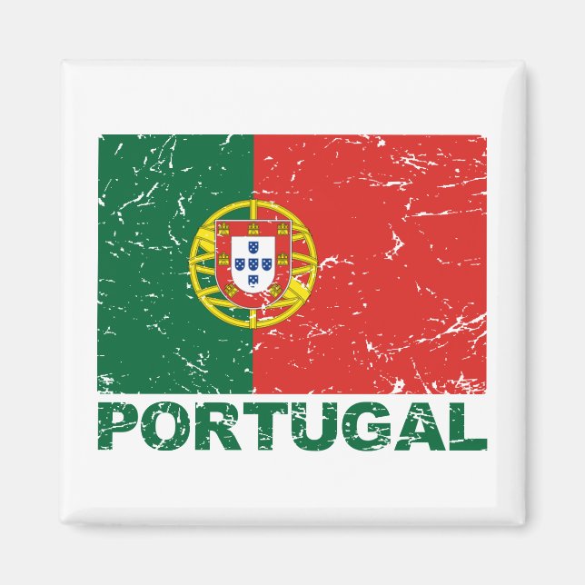 Portugal Vintage Flag Magnet (Front)