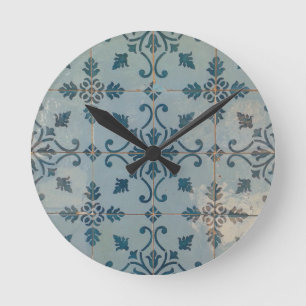 Portugal Vintage Mosaics Round Clock