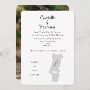 Portugal Wedding Destination Photo Invitation