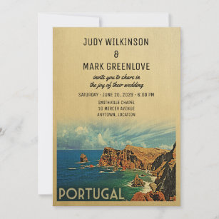 Portugal Wedding Invitation Portuguese Madeira